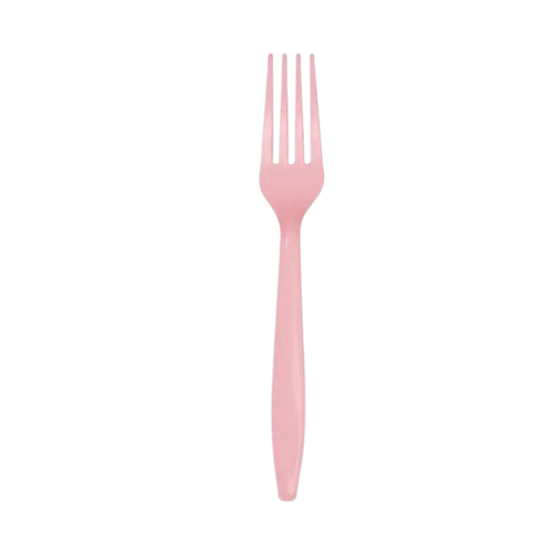pink plastic fork simple design birthday from Parte Haus party supply store in Bethesda MD