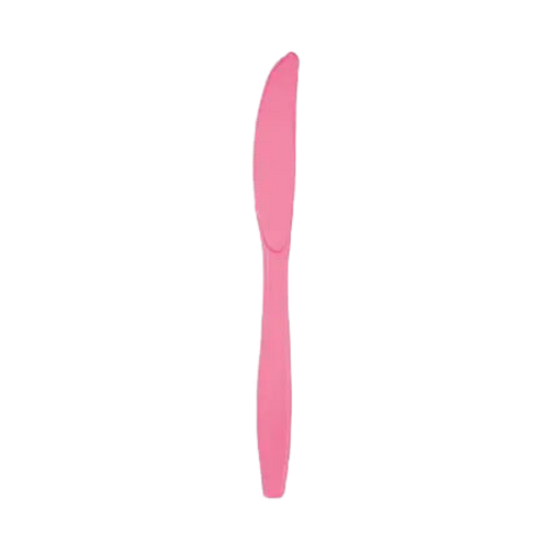 Pink plastic knife disposable cutlery for birthday from Parte Haus party supply store in Bethesda Maryland