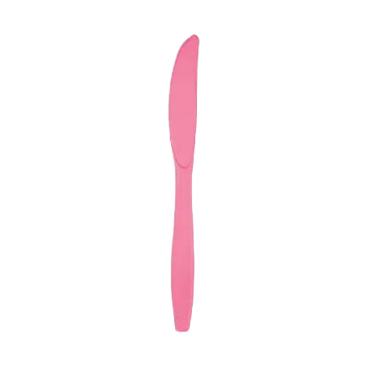 Heavy Duty Pink Plastic Knives