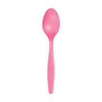 Pink plastic spoon with smooth finish birthday from Parte Haus party supply store in Bethesda MD