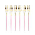 Pink and gold fork set elegant cutlery for birthday from Parte Haus party supply store in Bethesda Maryland