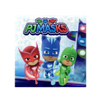 blue red green PJ Masks napkin with superhero characters kids birthday from Parte Haus party supply store in Bethesda MD