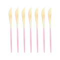 Pink and gold cheese knives with sleek modern handles for birthday celebration from Parte Haus party supply store in Bethesda MD