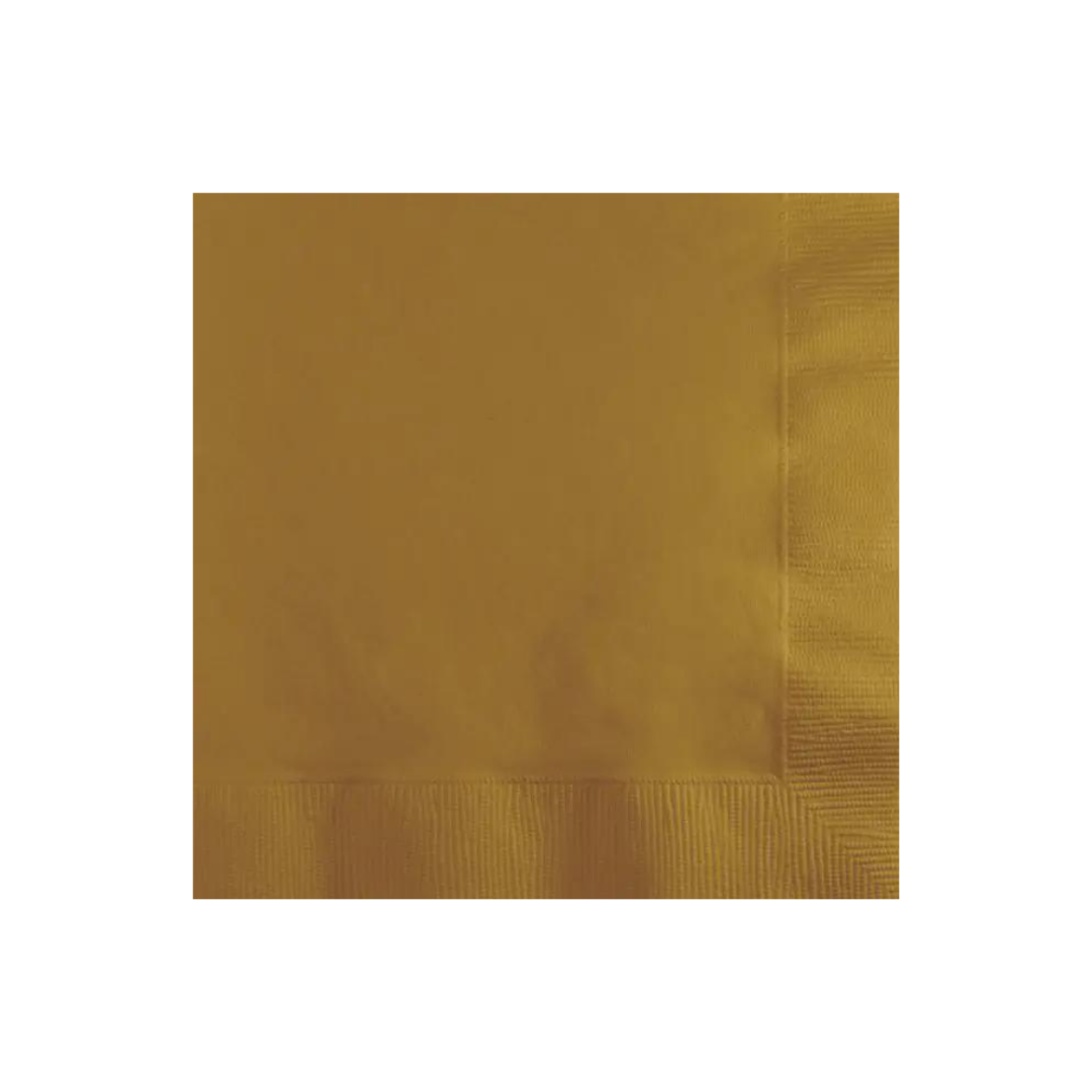 gold napkin square plain table decor for birthday from Parte Haus party supply store in Bethesda MD