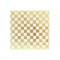 Gold and white checkered napkin with metallic finish for celebration from Parte Haus party supply store in Bethesda MD