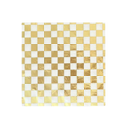 Gold and white checkered napkin with metallic finish for celebration from Parte Haus party supply store in Bethesda MD