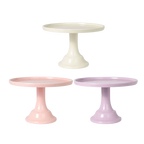 Ivory pink and lavender cake stands with round bases for birthday or baby shower from Parte Haus party supply store in Bethesda Maryland