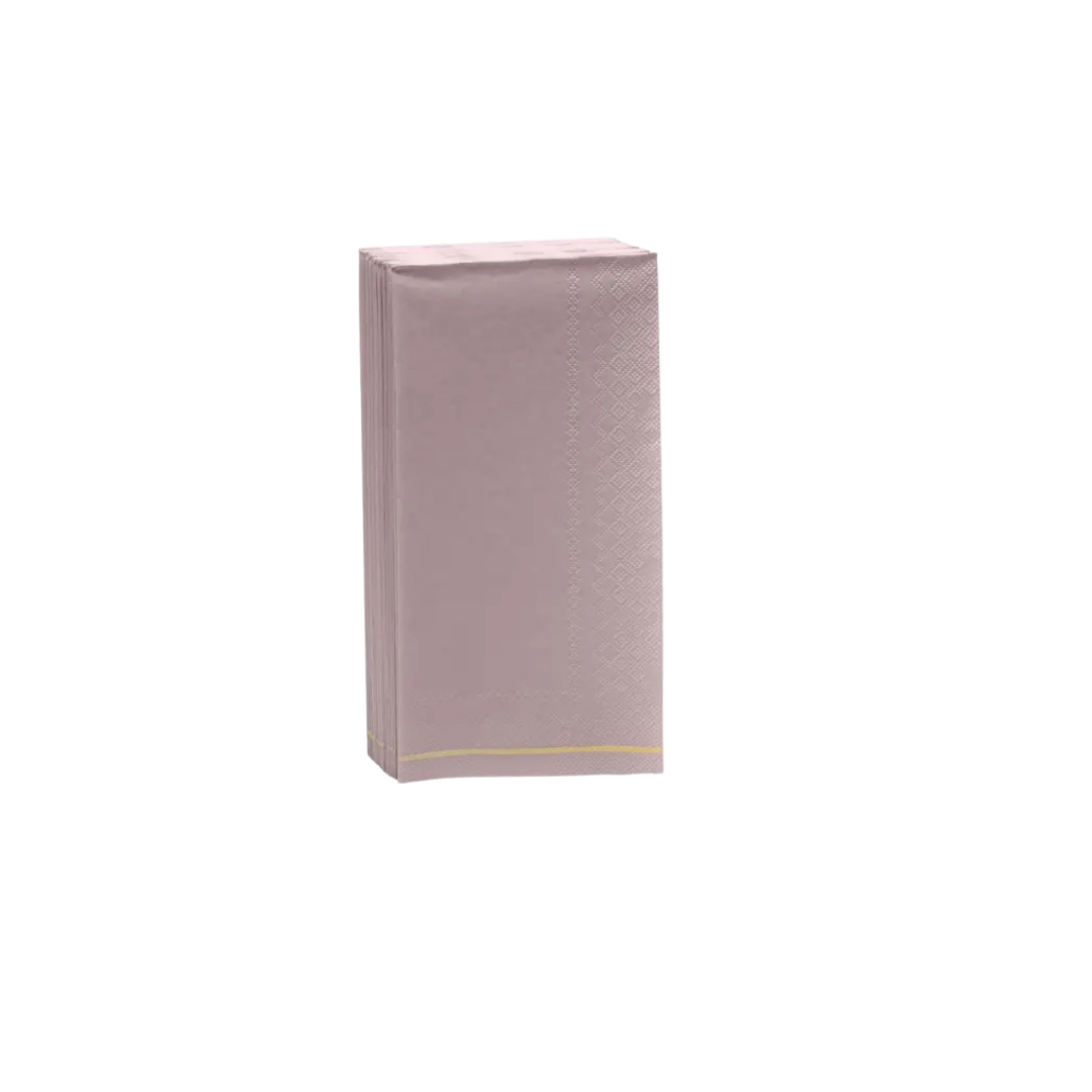 Blush pink napkin with gold trim elegant disposable napkins for celebrations from Parte Haus party supply store in Bethesda MD
