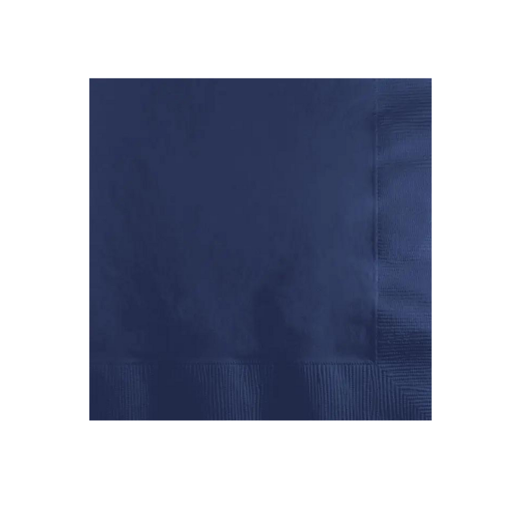 Navy blue napkin solid color for birthday or celebration from Parte Haus party supply store in Bethesda MD