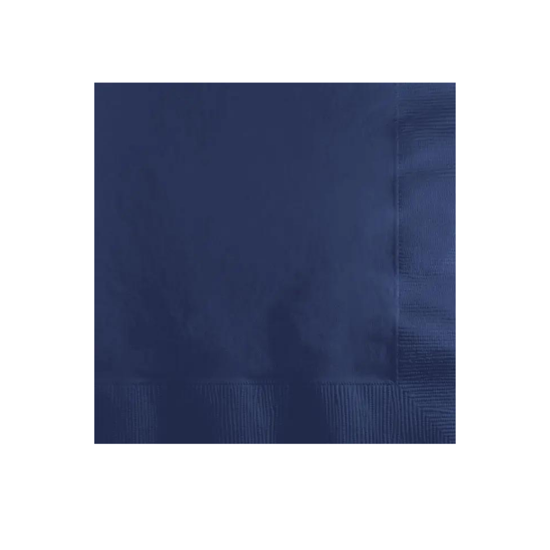 Navy blue napkin solid color for birthday or celebration from Parte Haus party supply store in Bethesda MD