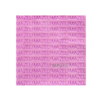 Pink napkin with repeated Mazel text modern bar mitzvah decoration from Parte Haus party supply store in Bethesda MD