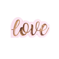 rose gold love sign wedding decoration from Parte Haus party supply store in Bethesda MD