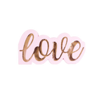 rose gold love sign wedding decoration from Parte Haus party supply store in Bethesda MD