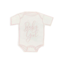 Pink baby girl onesie shaped napkin for baby shower from Parte Haus party supply store in Bethesda MD