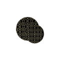 black and gold geometric round plates elegant dinnerware from Parte Haus party supply store in Bethesda MD