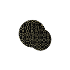 black and gold geometric round plates elegant dinnerware from Parte Haus party supply store in Bethesda MD