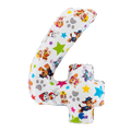 Colorful number four balloon with cartoon characters for kids birthday from Parte Haus party supply store in Bethesda MD
