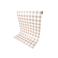 Blush gingham table cover with checkered pattern picnic theme from Parte Haus party supply store in Bethesda MD