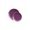 Purple round plates glossy finish birthday from Parte Haus party supply store in Bethesda MD