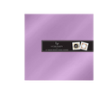 Purple square mirror charger modern tableware from Parte Haus party supply store in Bethesda Maryland
