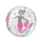 Pink and purple mermaid balloon with under the sea design birthday theme from Parte Haus party supply store in Bethesda, MD.