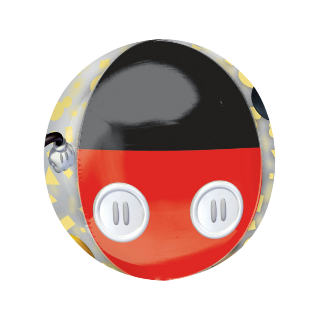 Black and red round balloon with cartoon hands for birthday theme from Parte Haus party supply store in Bethesda MD