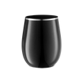 Black stainless steel tumbler with smooth finish elegant drinkware from Parte Haus party supply store in Bethesda Maryland