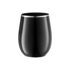Black stainless steel tumbler with smooth finish elegant drinkware from Parte Haus party supply store in Bethesda Maryland