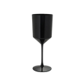 Black wine glass with modern stem for events from Parte Haus party supply store in Bethesda MD