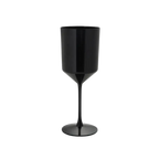 Black wine glass with modern stem for events from Parte Haus party supply store in Bethesda MD