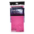 Pink plastic table cover in packaging for birthday or celebration from Parte Haus party supply store in Bethesda MD