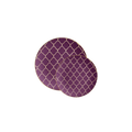 Purple and gold plate set with geometric lattice design for birthday from Parte Haus party supply store in Bethesda MD.