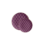 Purple and gold plate set with geometric lattice design for birthday from Parte Haus party supply store in Bethesda MD.