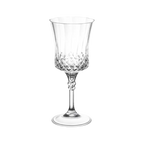Clear crystal wine glass elegant drinkware for celebrations from Parte Haus party supply store in Bethesda MD.