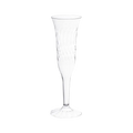Clear plastic champagne flute elegant design for celebrations from Parte Haus party supply store in Bethesda Maryland