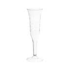Clear plastic champagne flute elegant design for celebrations from Parte Haus party supply store in Bethesda Maryland