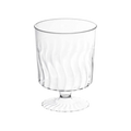 clear plastic goblet with wavy design elegant style from Parte Haus party supply store in Bethesda Maryland