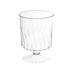 clear plastic goblet with wavy design elegant style from Parte Haus party supply store in Bethesda Maryland