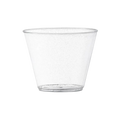 Clear plastic tumbler with subtle glitter for celebrations from Parte Haus party supply store in Bethesda Maryland