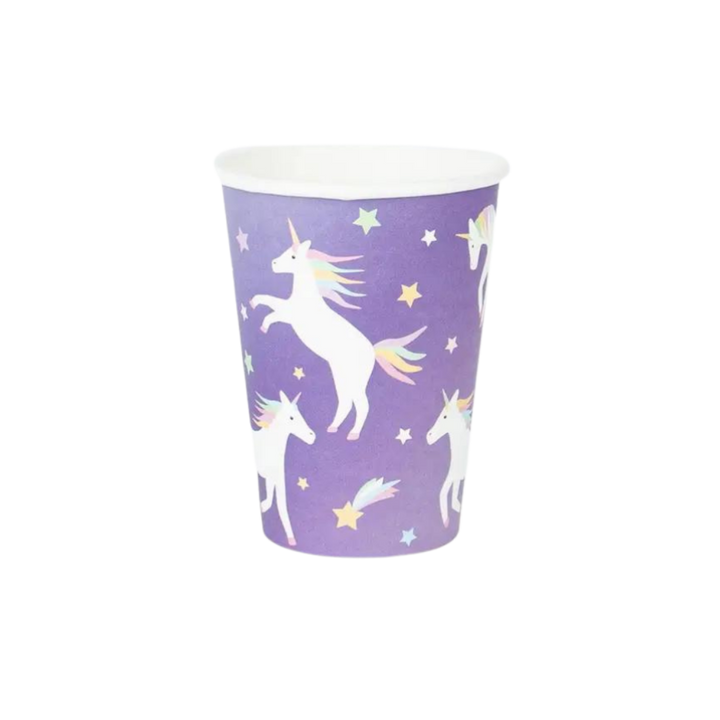 Purple and White Unicorn Cups