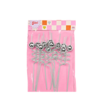 Silver disco ball swirly straws for groovy disco bachelorette parties from Parte Haus party supply store in Bethesda MD