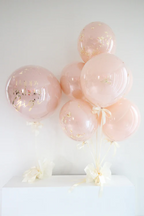 Rose Gold Blush Personalized Balloons