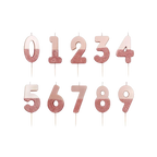Rose gold glitter number candle set for birthdays from Parte Haus party supply store in Bethesda Maryland
