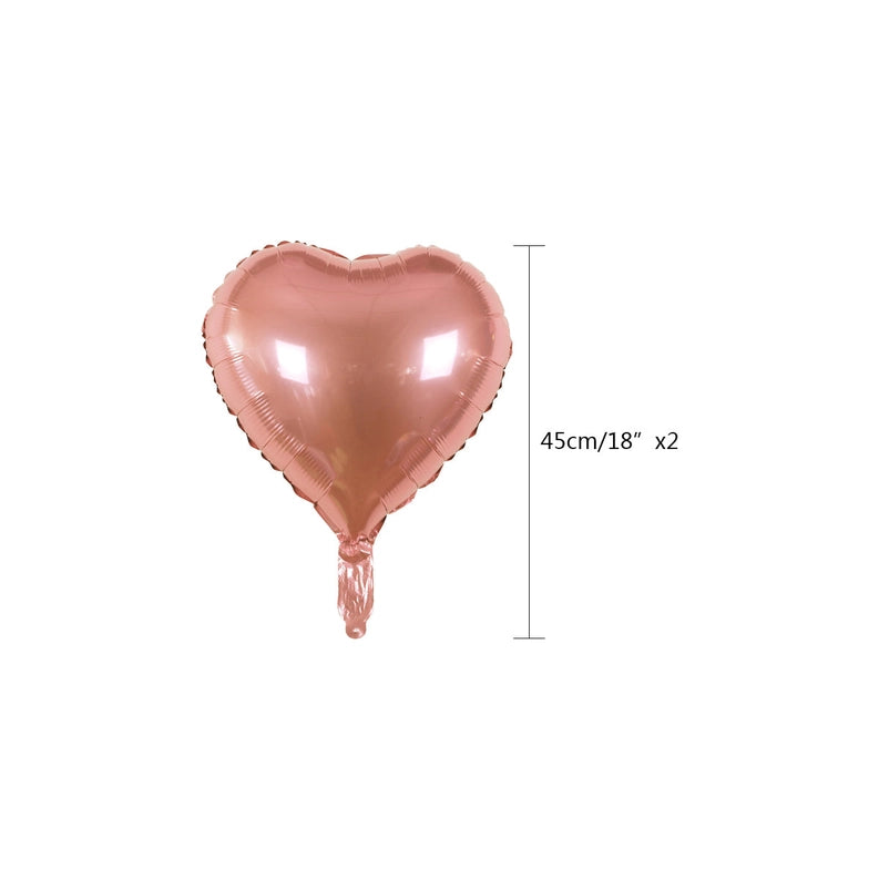 Rose gold heart balloon with reflective shine bridal shower from Parte Haus party supply store in Bethesda MD