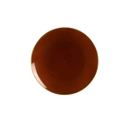 Mocha gold plastic appetizer plate with round transparent finish from Parte Haus party supply store in Bethesda MD