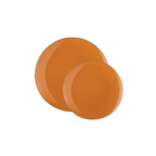 Gold round plastic plates with a glossy finish for any celebration from Parte Haus party supply store in Bethesda MD