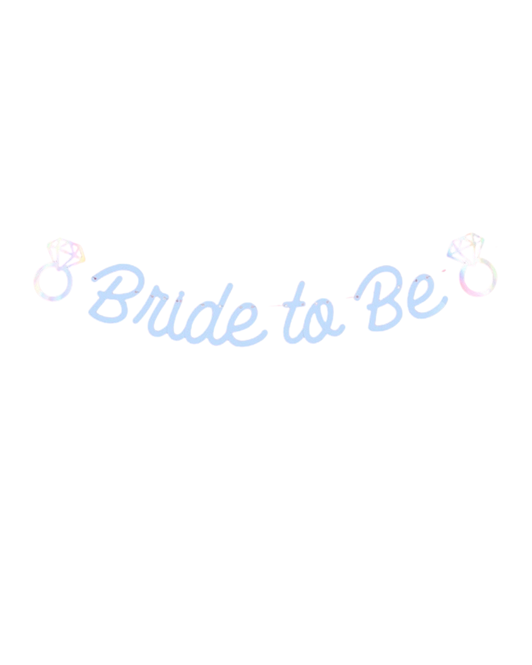 Blue "Bride To Be" Bachelorette Foil Banner