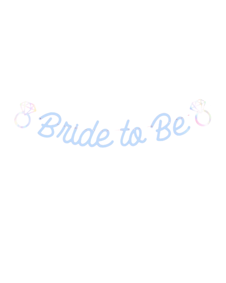 Blue "Bride To Be" Bachelorette Foil Banner