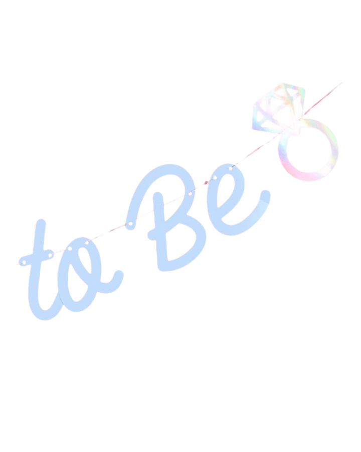 Blue "Bride To Be" Bachelorette Foil Banner