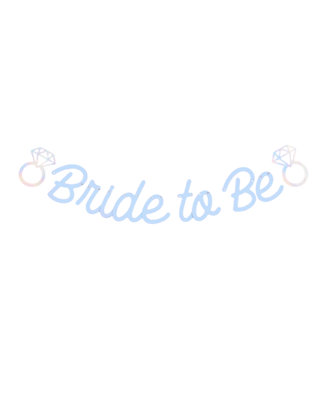 Blue "Bride To Be" Bachelorette Foil Banner